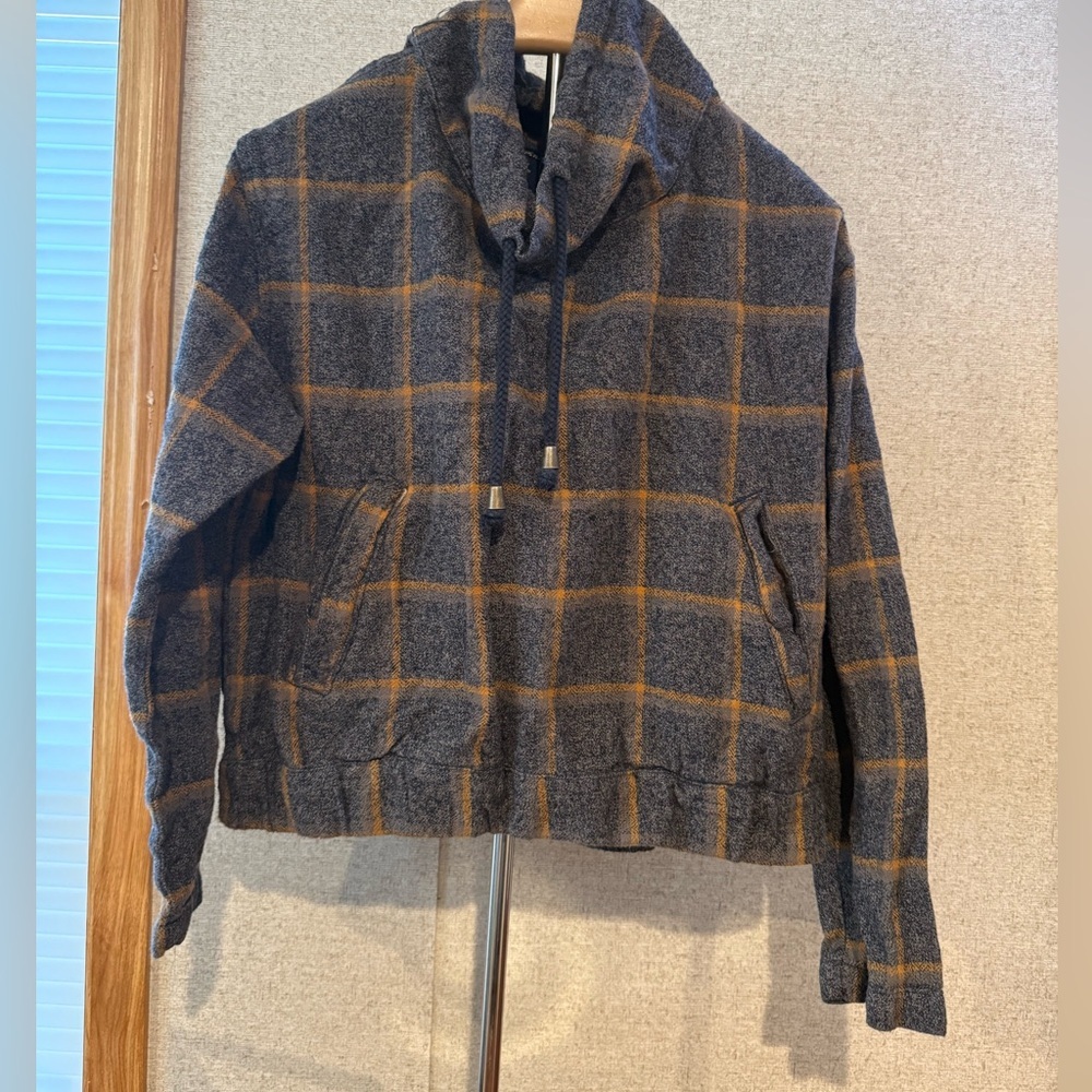 Forever 21 Gray and Brown cowl neck top